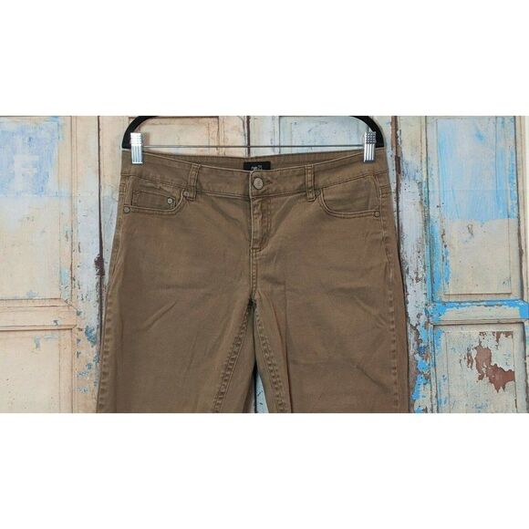 Rue 21 Womens Size 9/10 Brown Distressed Freedom Flex Low Rise Skinny Jeans - Picture 4 of 9